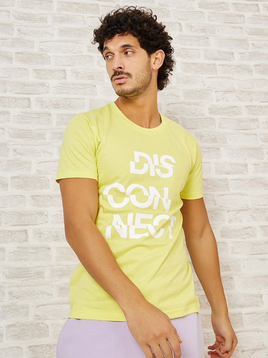 Pack of 2 - Slogan Print Regular Fit T-shirt
