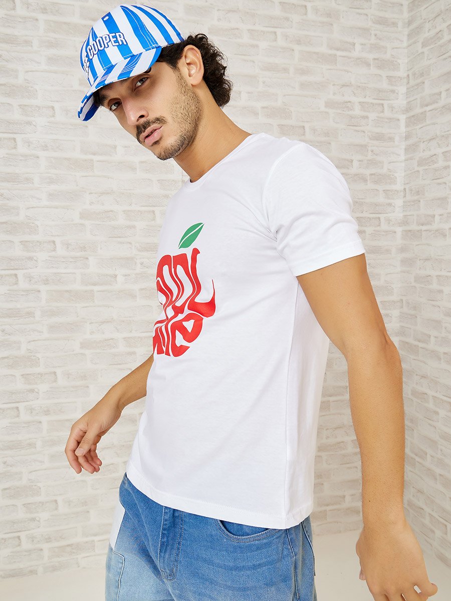 Pack of 2 - Slogan Print Regular Fit T-shirt