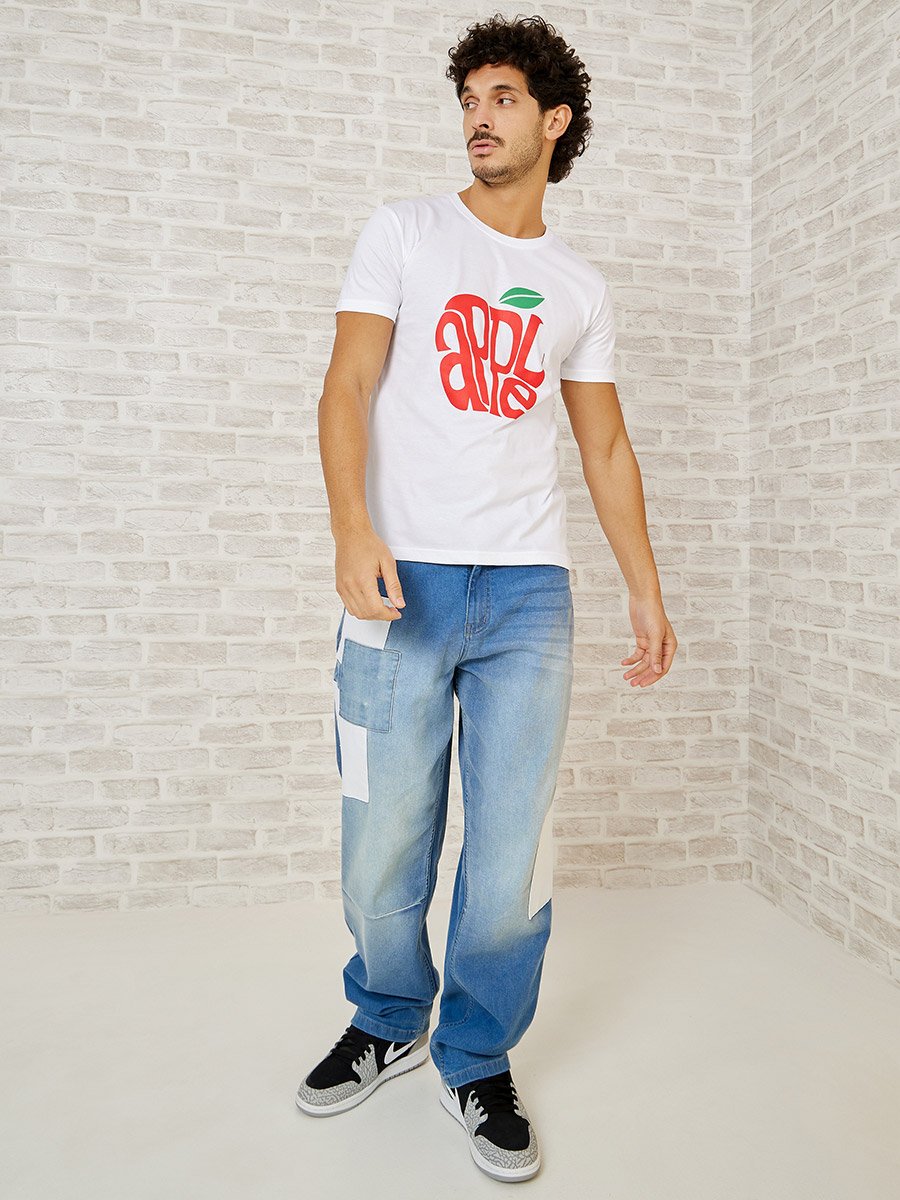 Pack of 2 - Slogan Print Regular Fit T-shirt