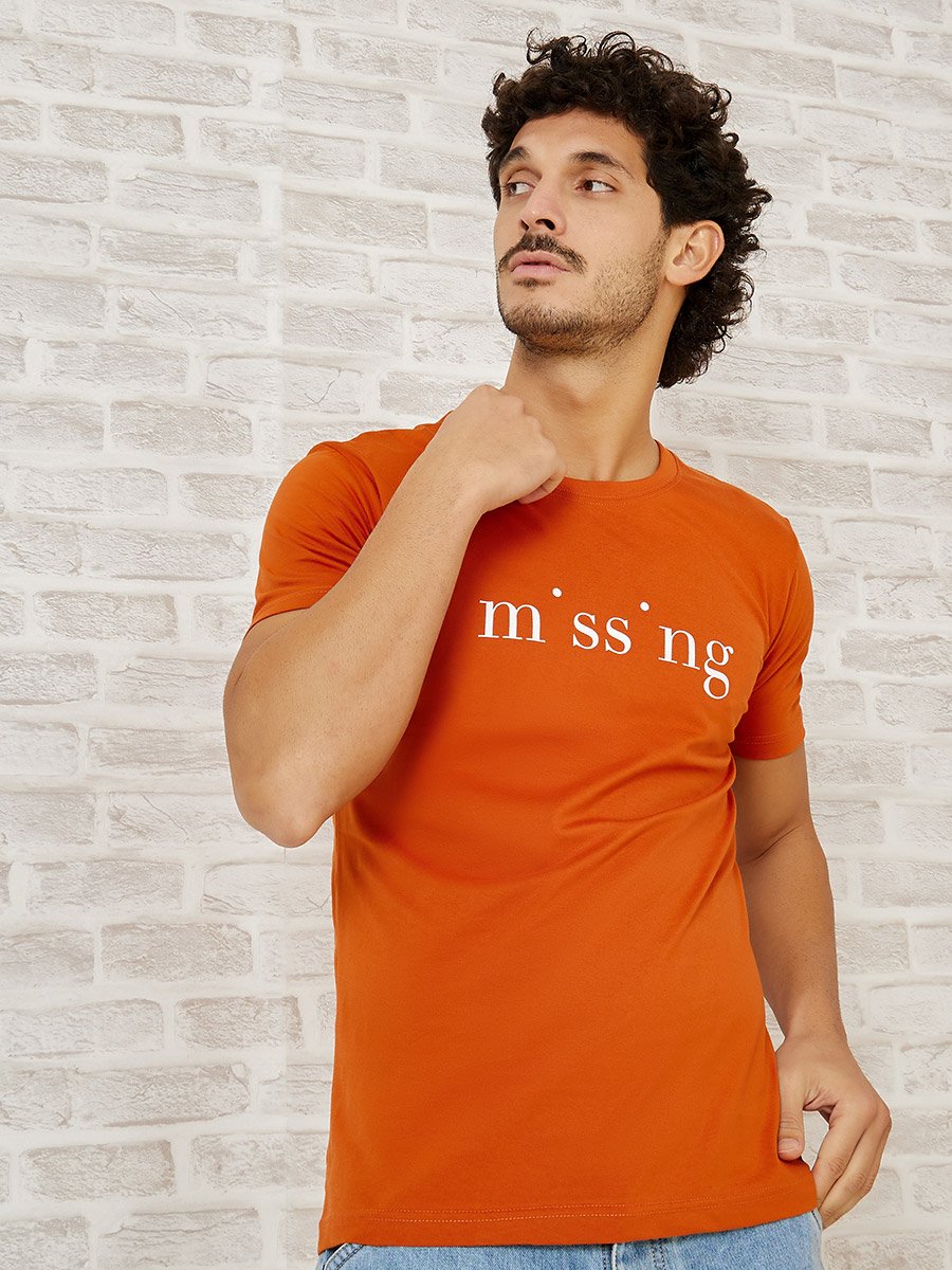Pack of 2 - Slogan Print Regular Fit T-shirt