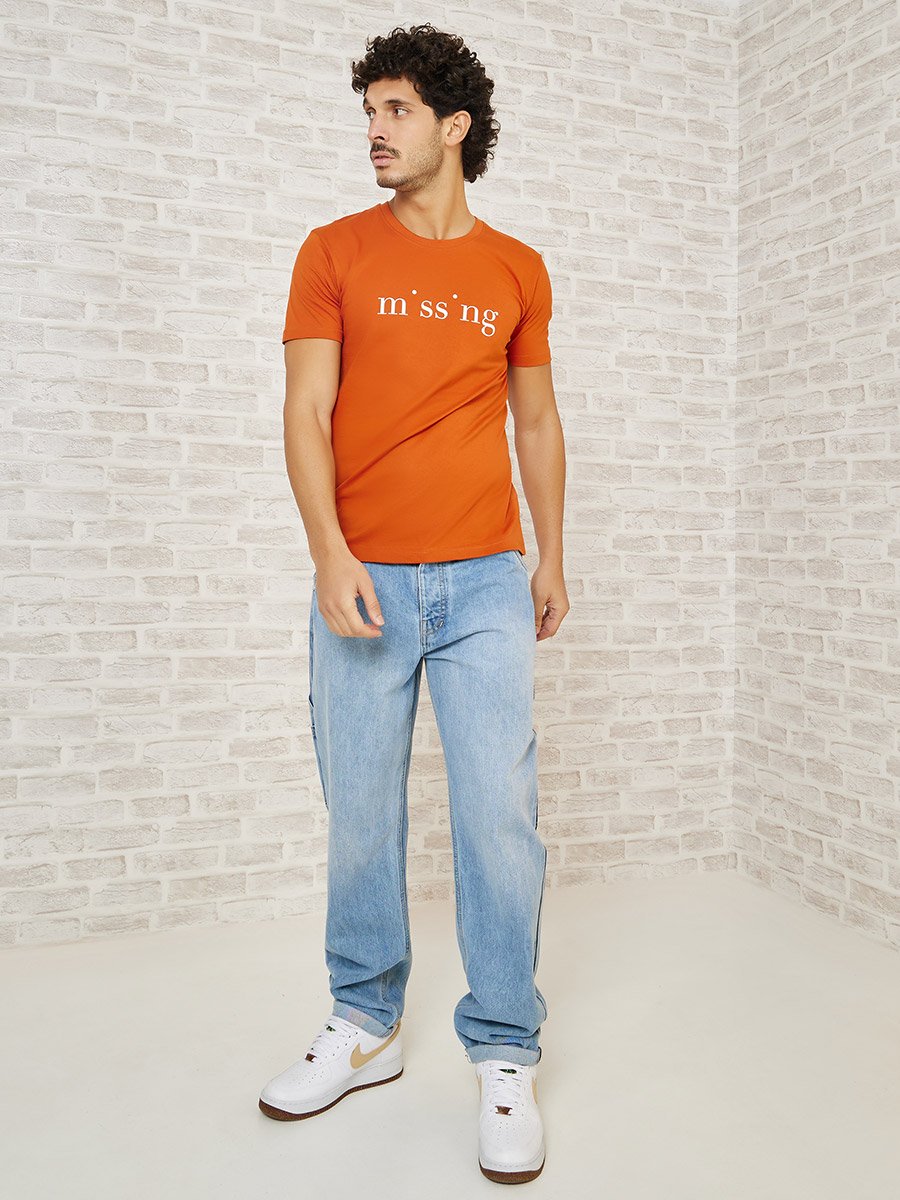Pack of 2 - Slogan Print Regular Fit T-shirt