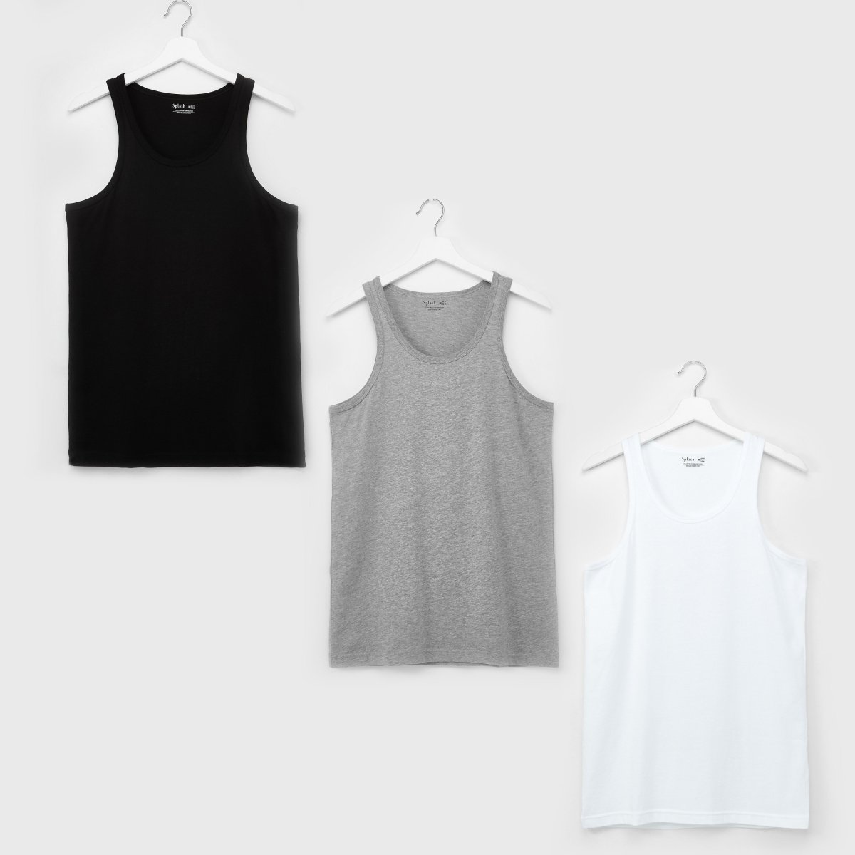Pack of 3 - Basic Vest with Scoop Neck