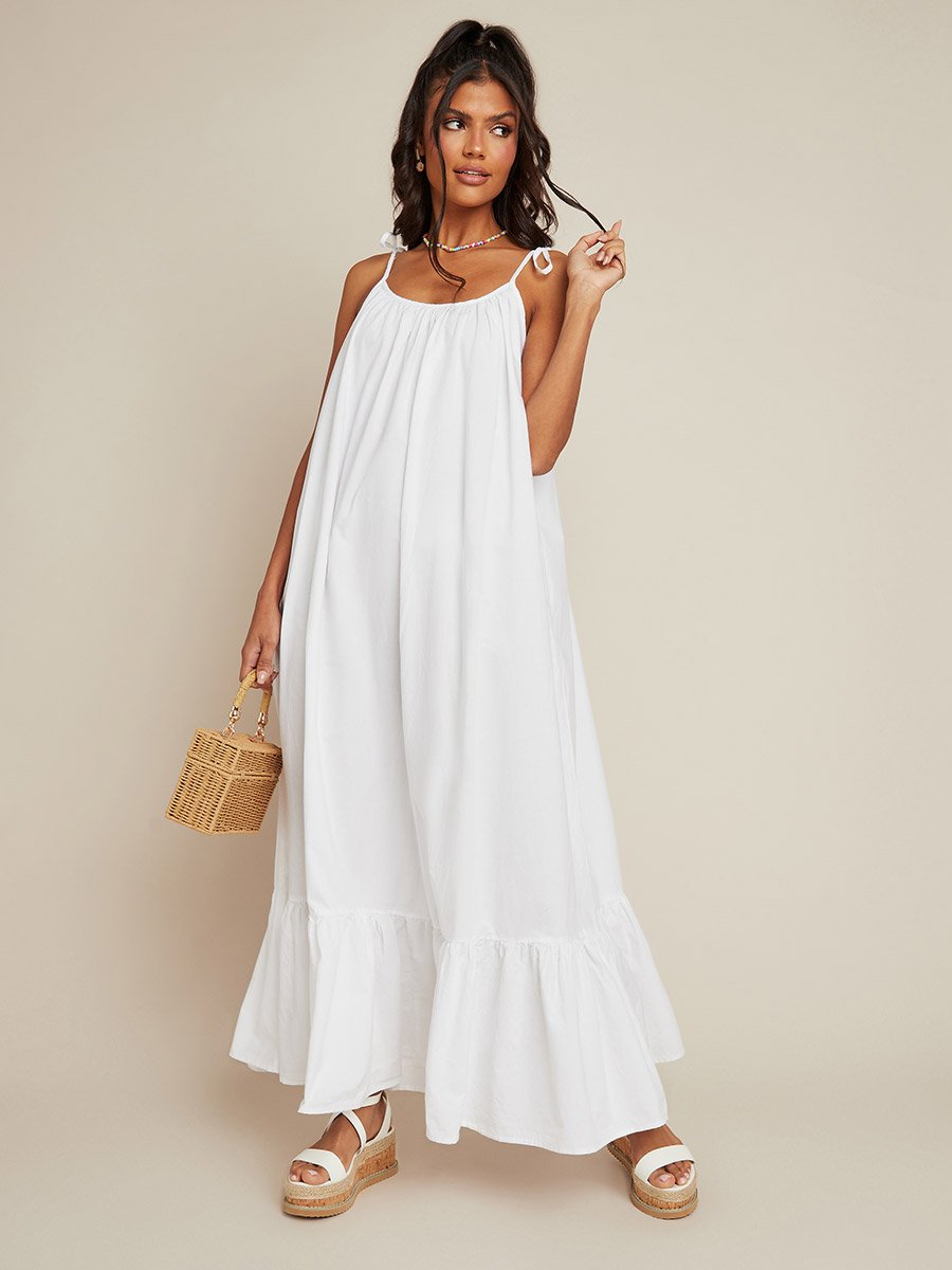 white christmas dresses Old Navy Black 100% Cotton Tie-Strap Shift Dress – Recycled Threads