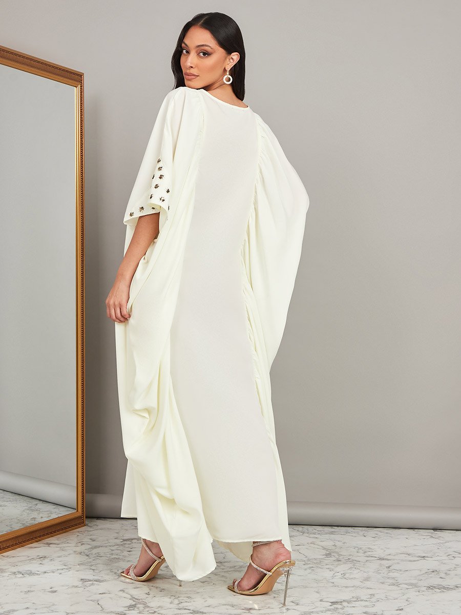 chinese dress ladies White Cotton Kaftan Dress main image 0