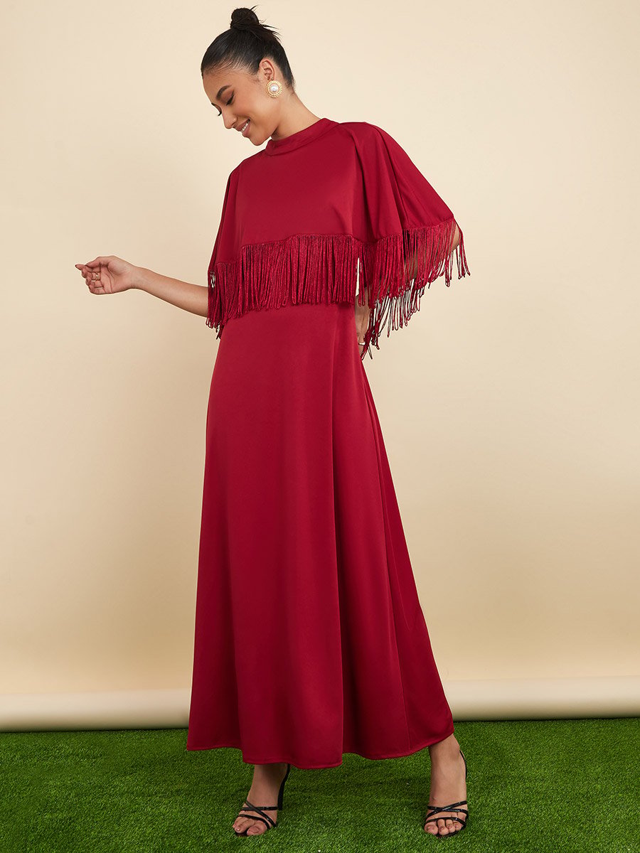 free a line dress pattern Dara Suede Fringe Dress