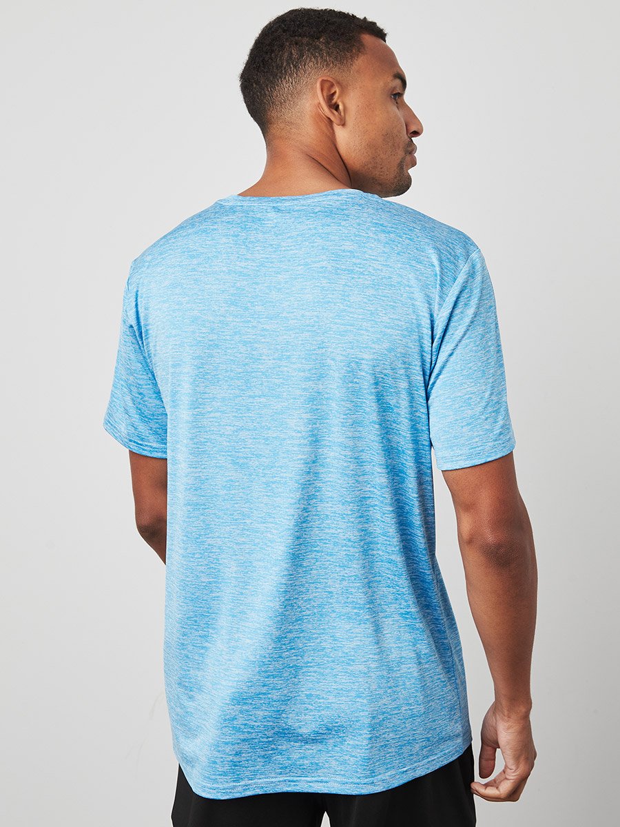 Just Running Texture Print Activewear Slim Fit T-shirt