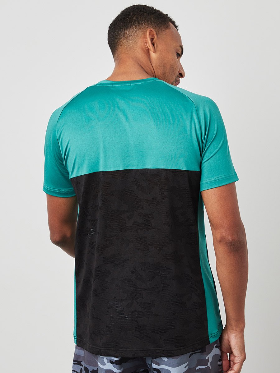 Colorblock Short Sleeves Activewear T-shirt
