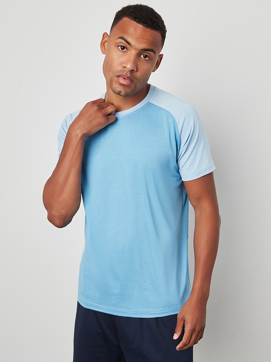 Colorblock Activewear Short Sleeves T-shirt