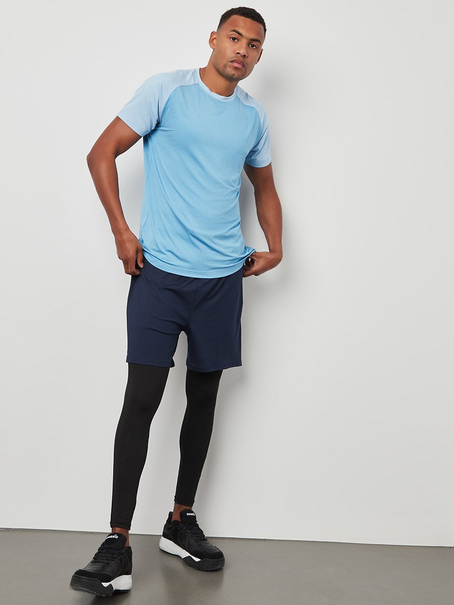 Colorblock Activewear Short Sleeves T-shirt