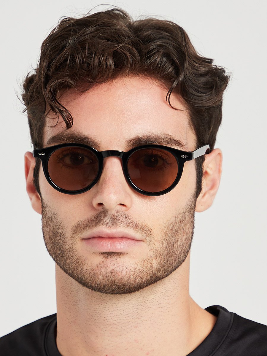 Round Sunglasses with Molded Nose Pads
