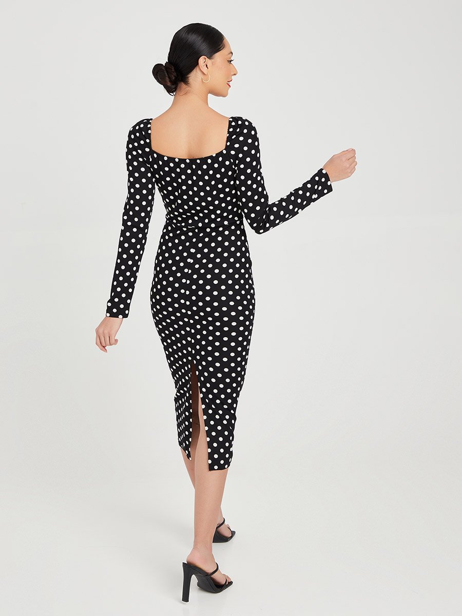 bodycon midi dress with split Buy Long Sleeve Bodycon Dress for Versatile Wear