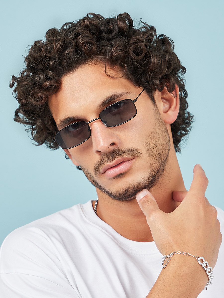 Unisex Rectangle Frame Sunglasses