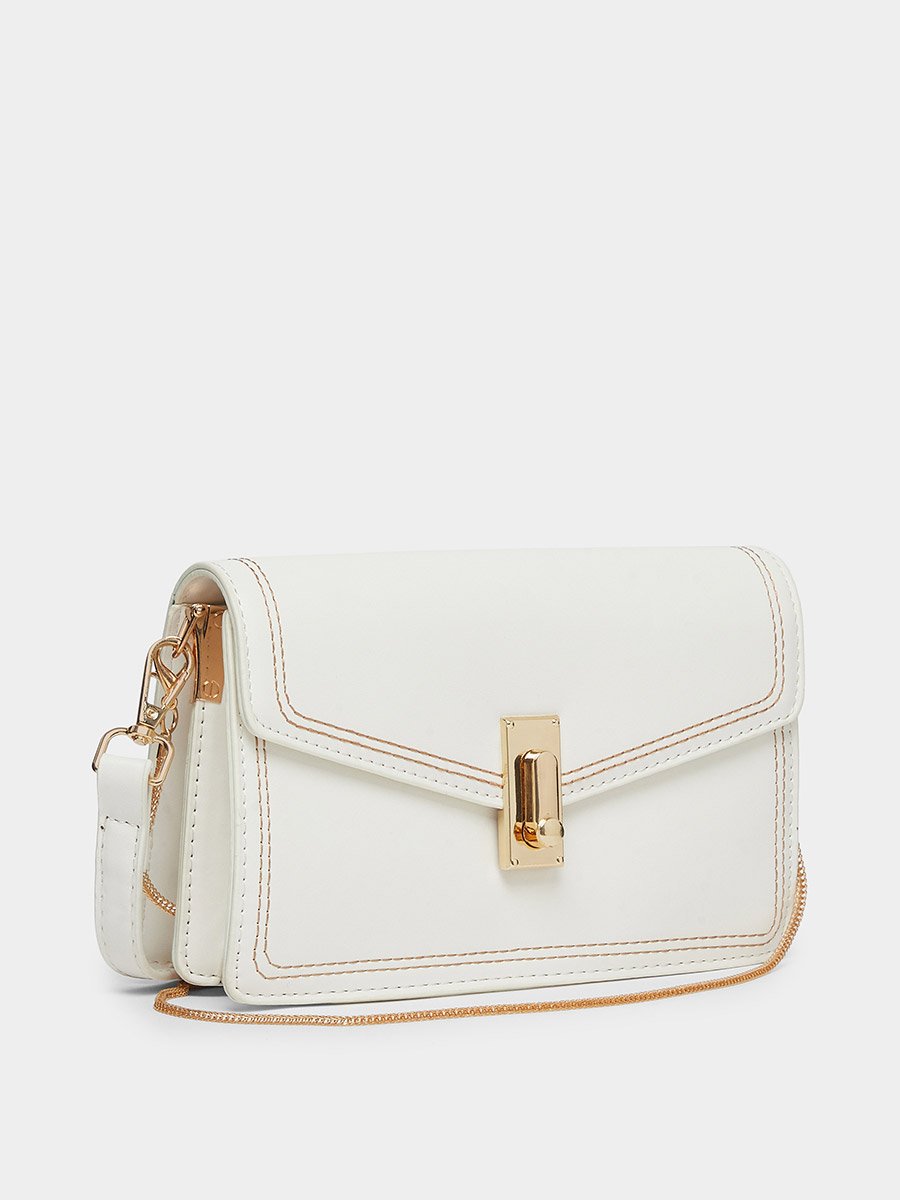 Stiched Gold Detailed Crossbody Bag