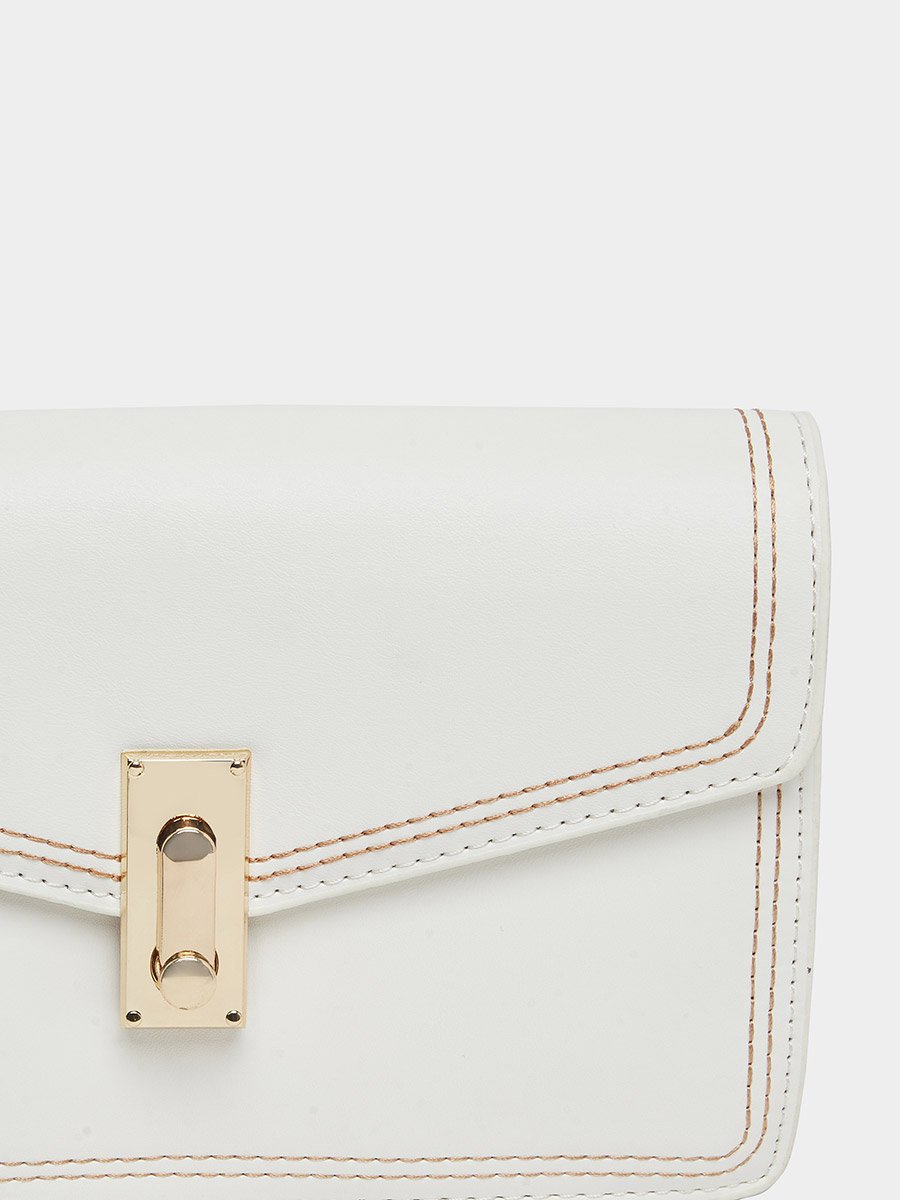 Stiched Gold Detailed Crossbody Bag