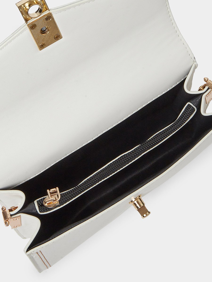 Stiched Gold Detailed Crossbody Bag