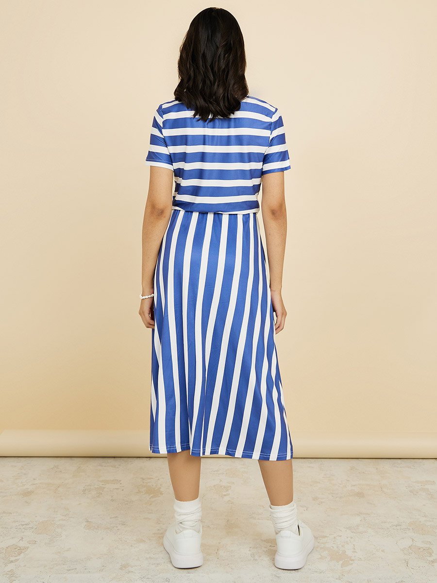 a-line swing dress Elastic Waist Ruffled A Line Swing Mini Dress – Claire & Clara main image 0