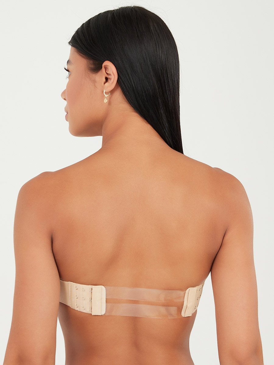Strapless Non-Wired Push-up Bra with Interchangeable Back Straps For Women at UAE | Styli Strapless Non-Wired Push-up Bra with Interchangeable Back Straps For Women at UAE | Styli