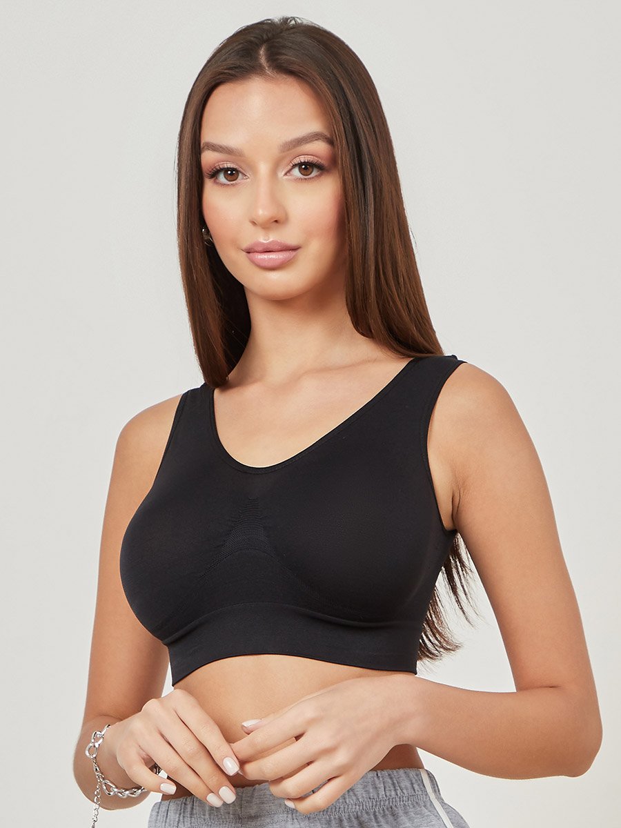 Pack of 2 - Seamless Non Padded Comfort Crop Top