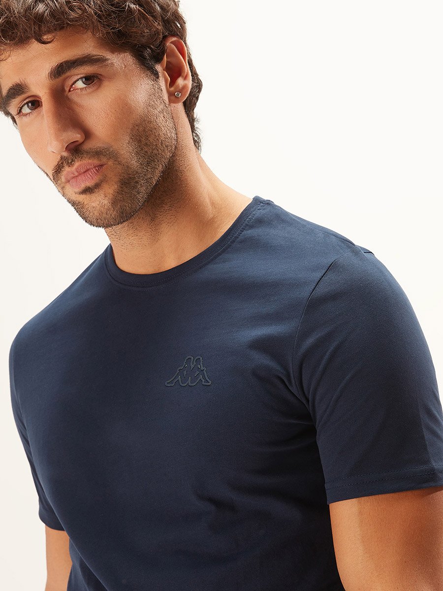 Solid Crew Neck T-shirt with Short Sleeves