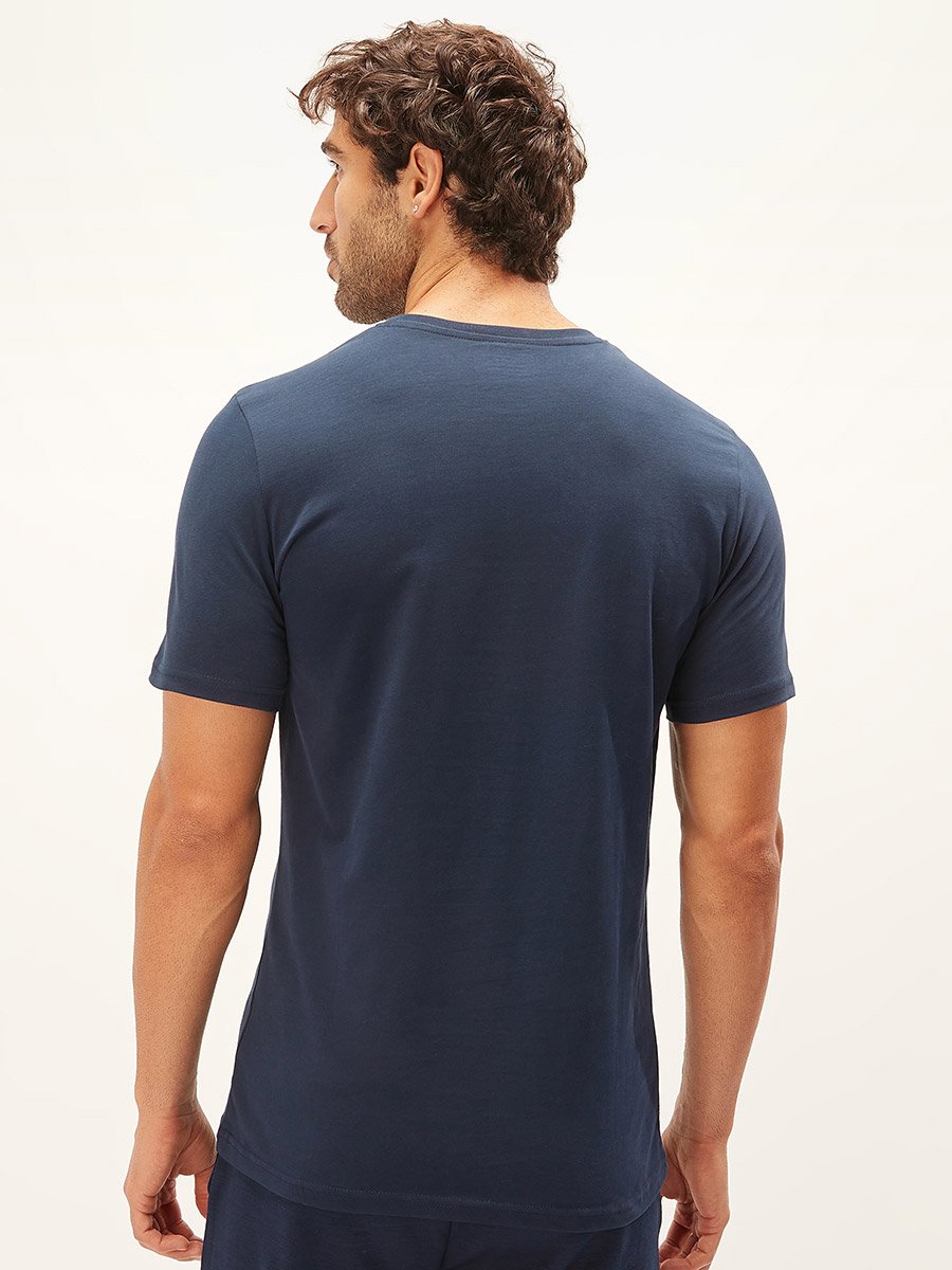 Solid Crew Neck T-shirt with Short Sleeves