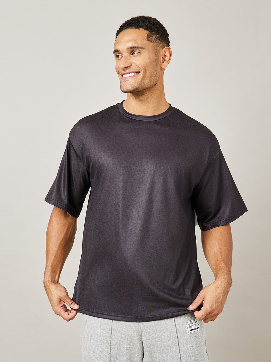 Back Number Graphic Print Oversized T-Shirt