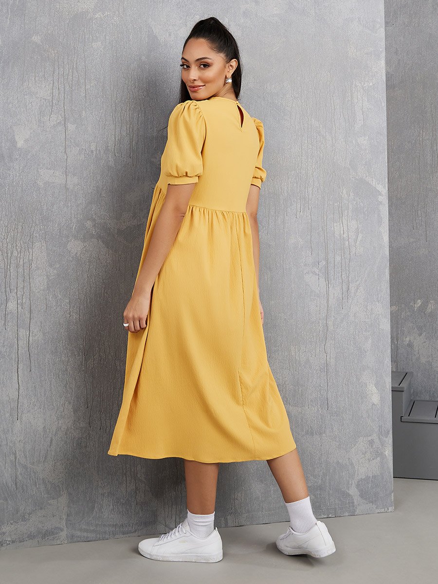 plunge godet midi dress Symone Floral Godet Midi Dress