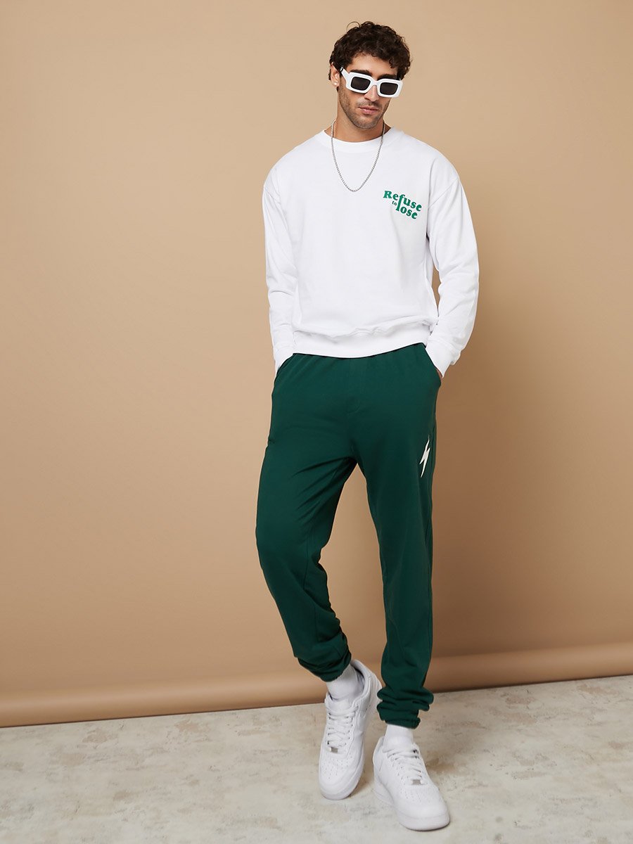 Football Themed Front and Back Graphic Regular Sweatshirt