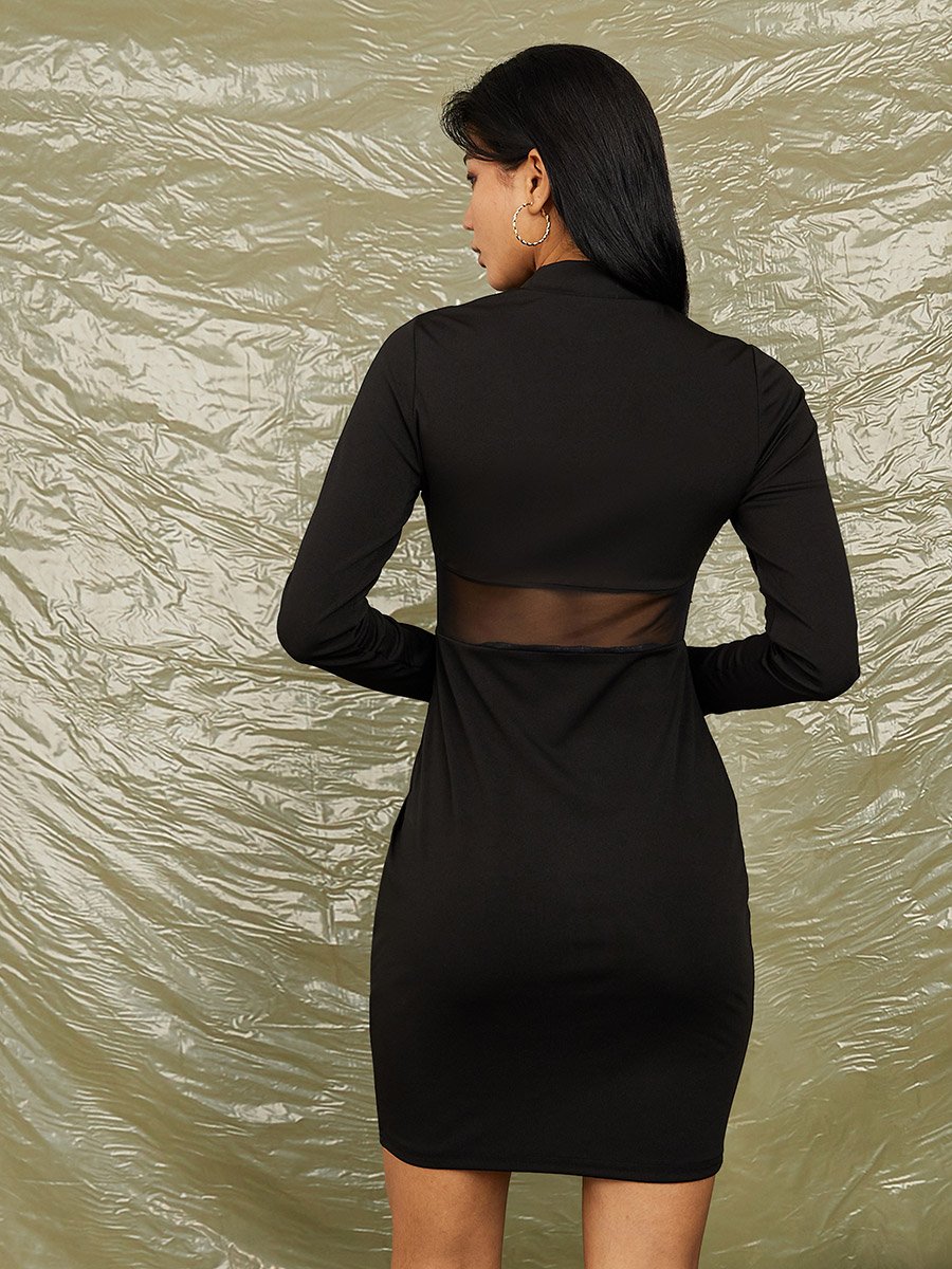 knee length dresses for ladies Off-The-Shoulder Bridal Dress with Sheer Mesh Insert – M.R DESIGN