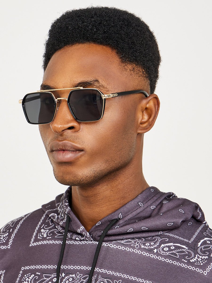 Double Bridge Aviator Sunglasses