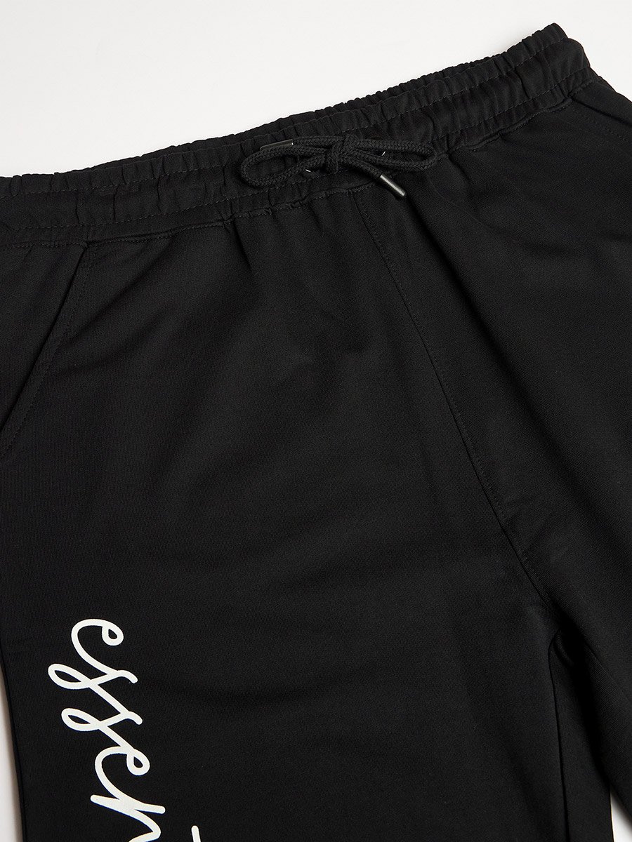 Slogan Print Oversized Jogger with Slip Pocket