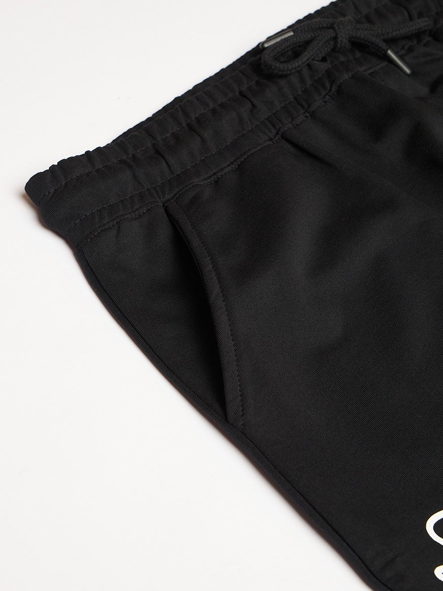 Slogan Print Oversized Jogger with Slip Pocket
