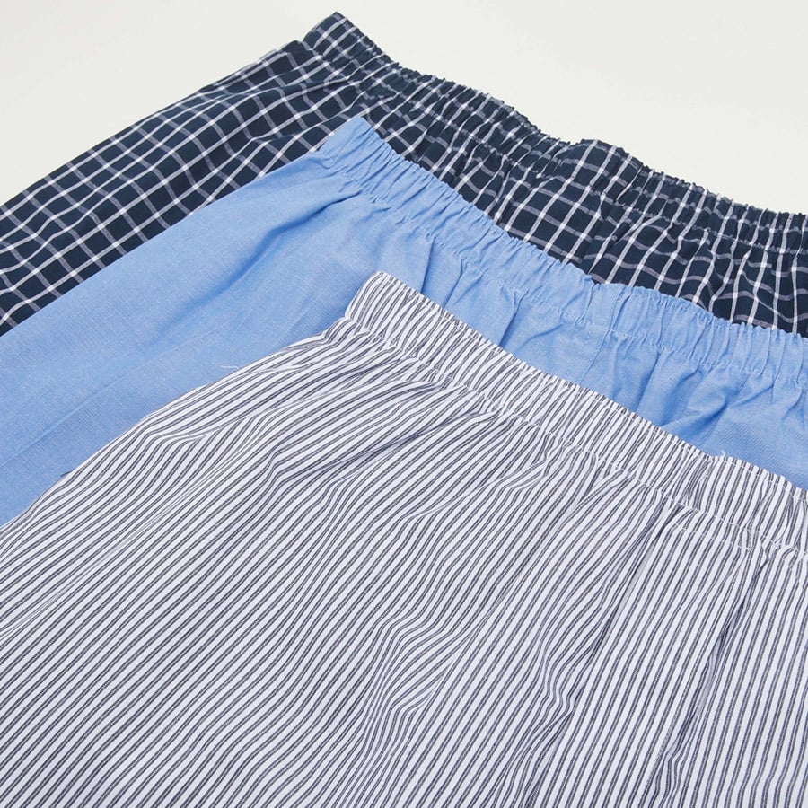 Pack of 3 - Assorted Boxers with Elasticated Waist