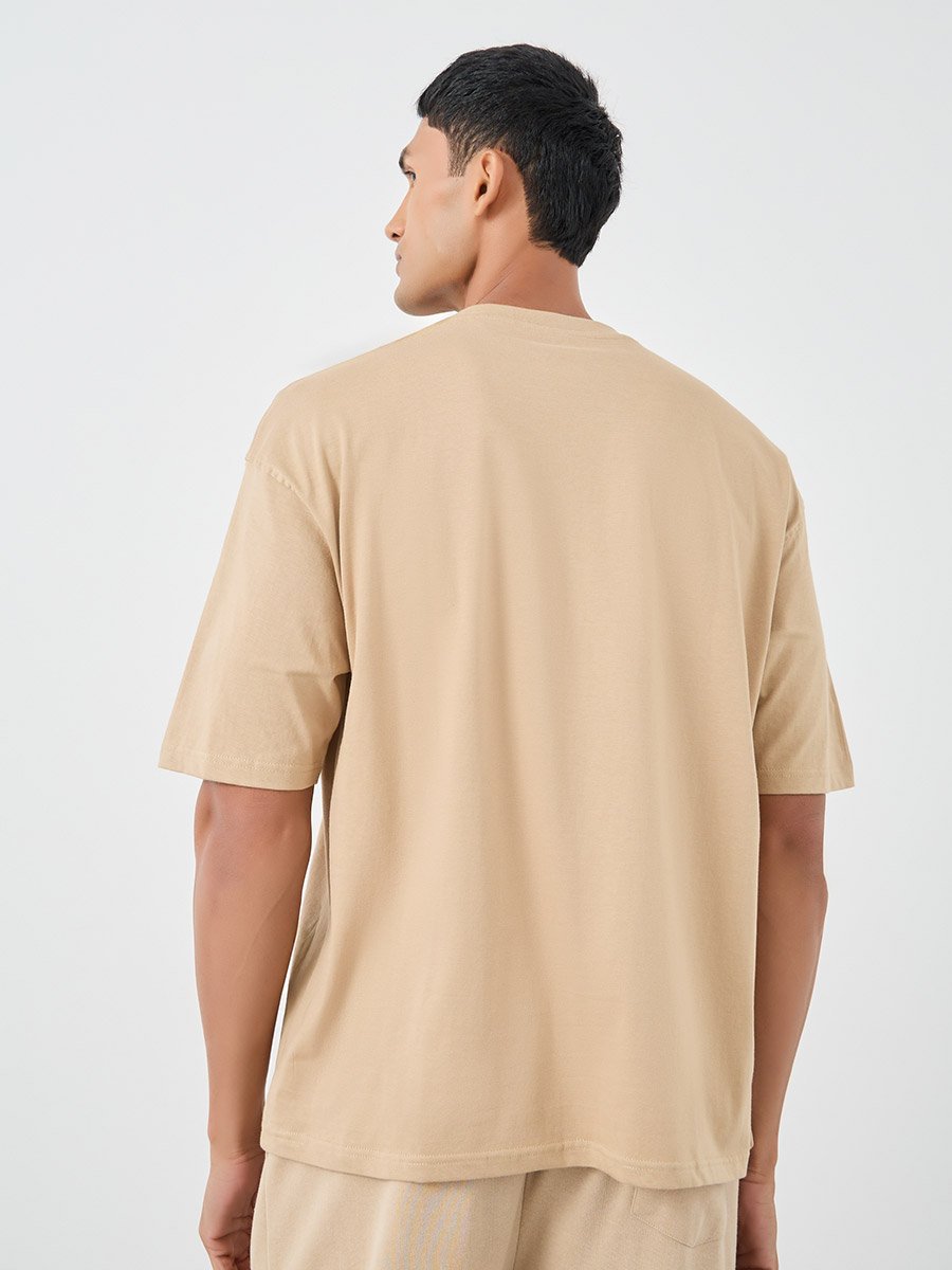 Pure Cotton Crew Neck Oversized T-Shirt 