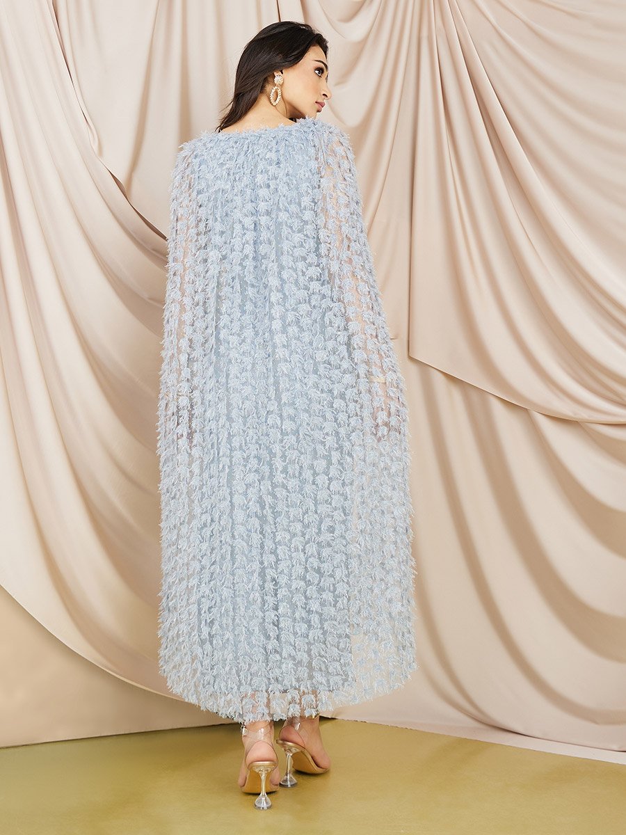 Long Cape Sleeves Bodycon Maxi Dress For Women at Saudi | Styli