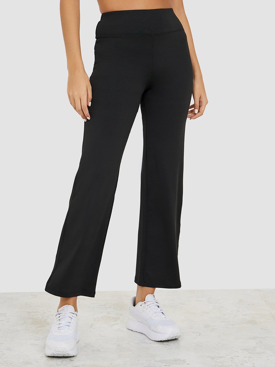 Broad Waistband Straight Leg Pants