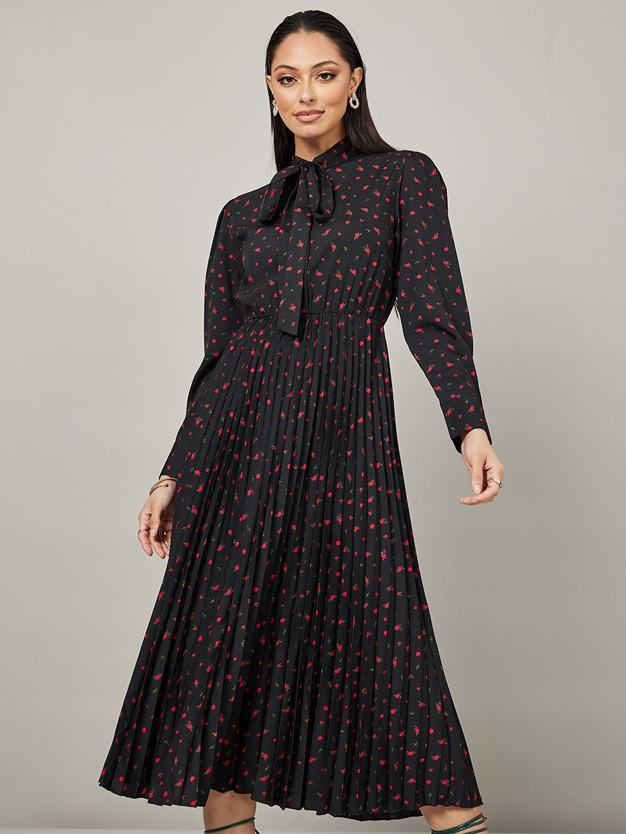 chinese dress ladies Baltic Born Womens Dalton Pleated Midi Dress | Blush main image 1