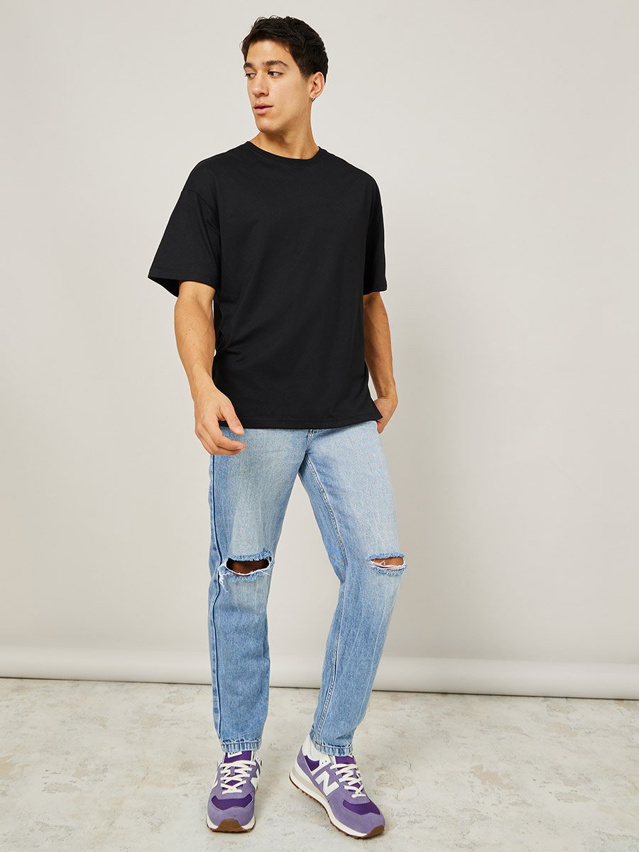 Back Graphic Print Oversized T-Shirt