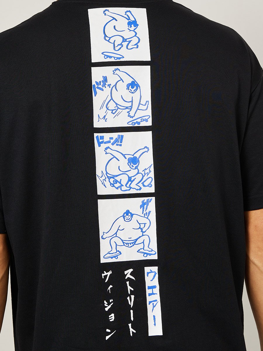 Back Graphic Print Oversized T-Shirt