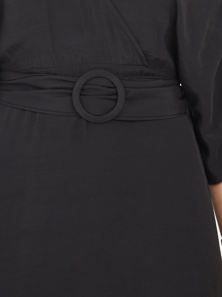 Asymmetric Hem Belted A-Line Midi Dress For Women at Bahrain | Styli Asymmetric Hem Belted A-Line Midi Dress For Women at Bahrain | Styli
