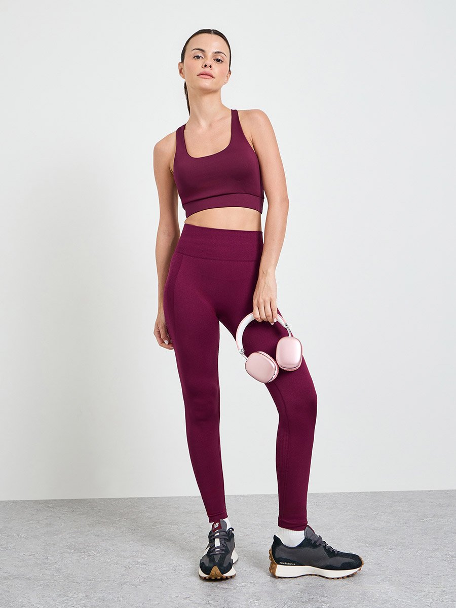 Dual Tear Drop Back Detail Sports Bra