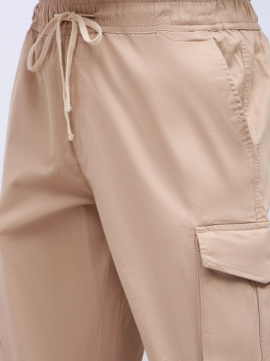 Relaxed Fit Tapered Cargo Jogger in Cotton Twill