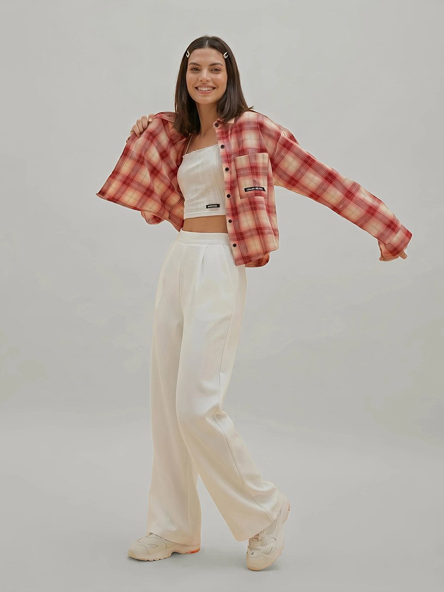 High Rise Tailored Wide Leg Pants