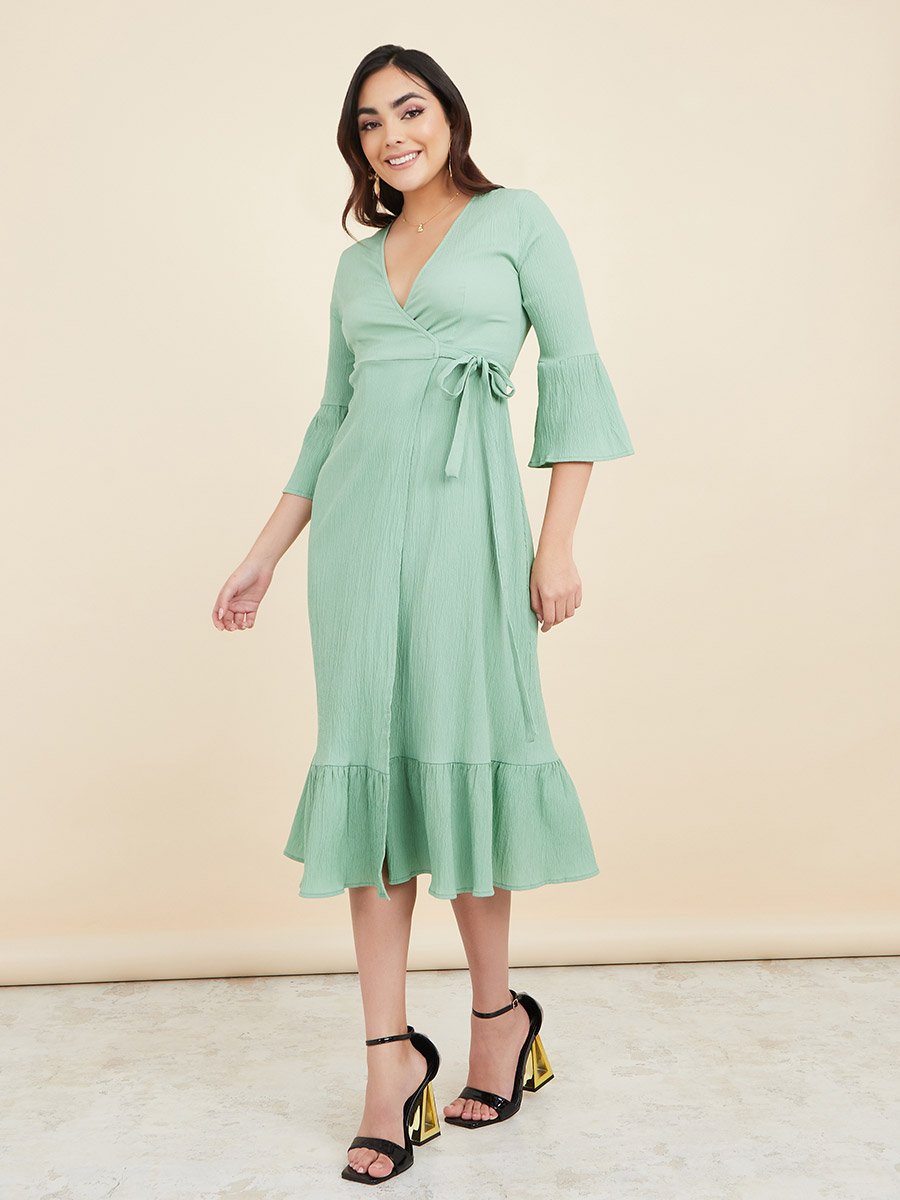 red flare dresses Red Sleeveless V-neck fit & flare Dress Girlcation logo main image 0