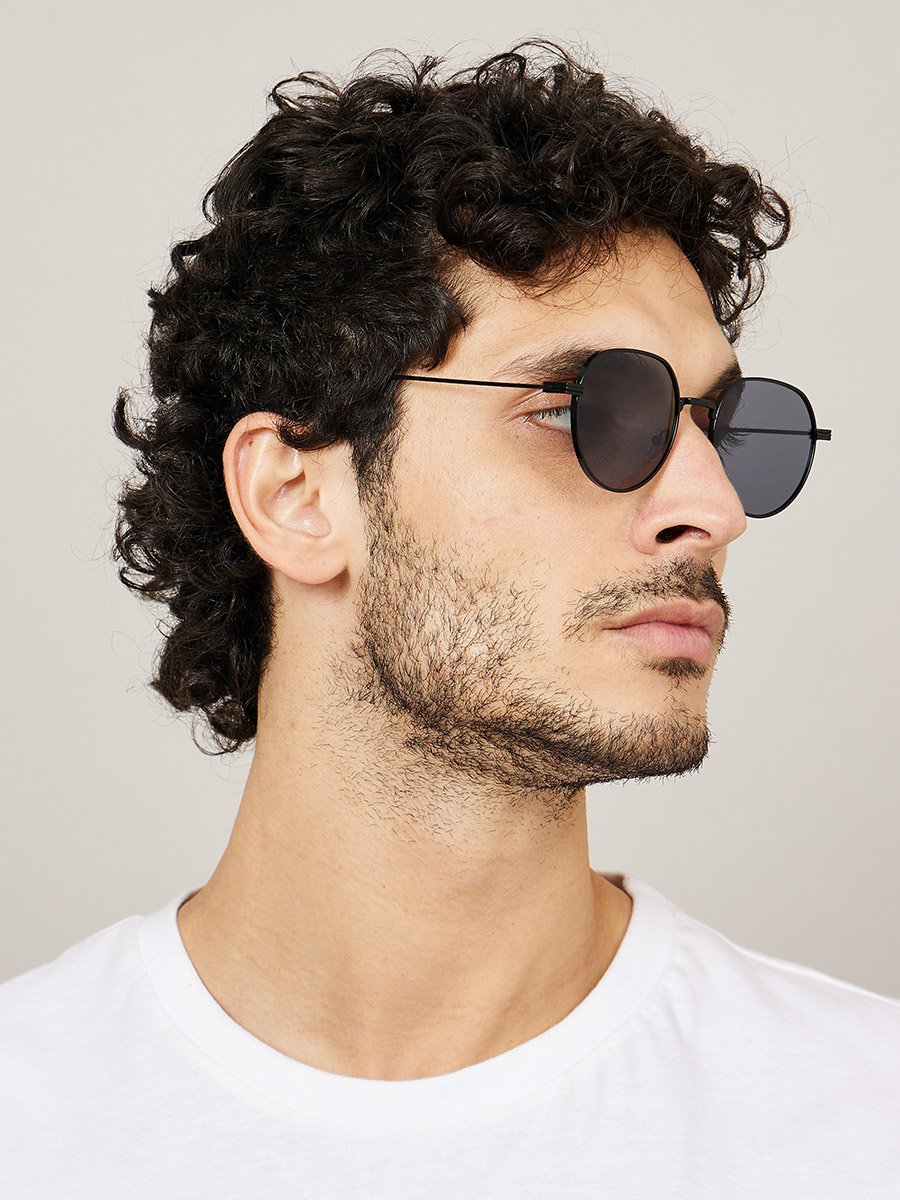Plain Round Sunglasses with Nose Pad