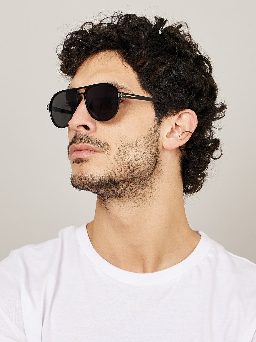 Double Bridge Aviator Sunglasses