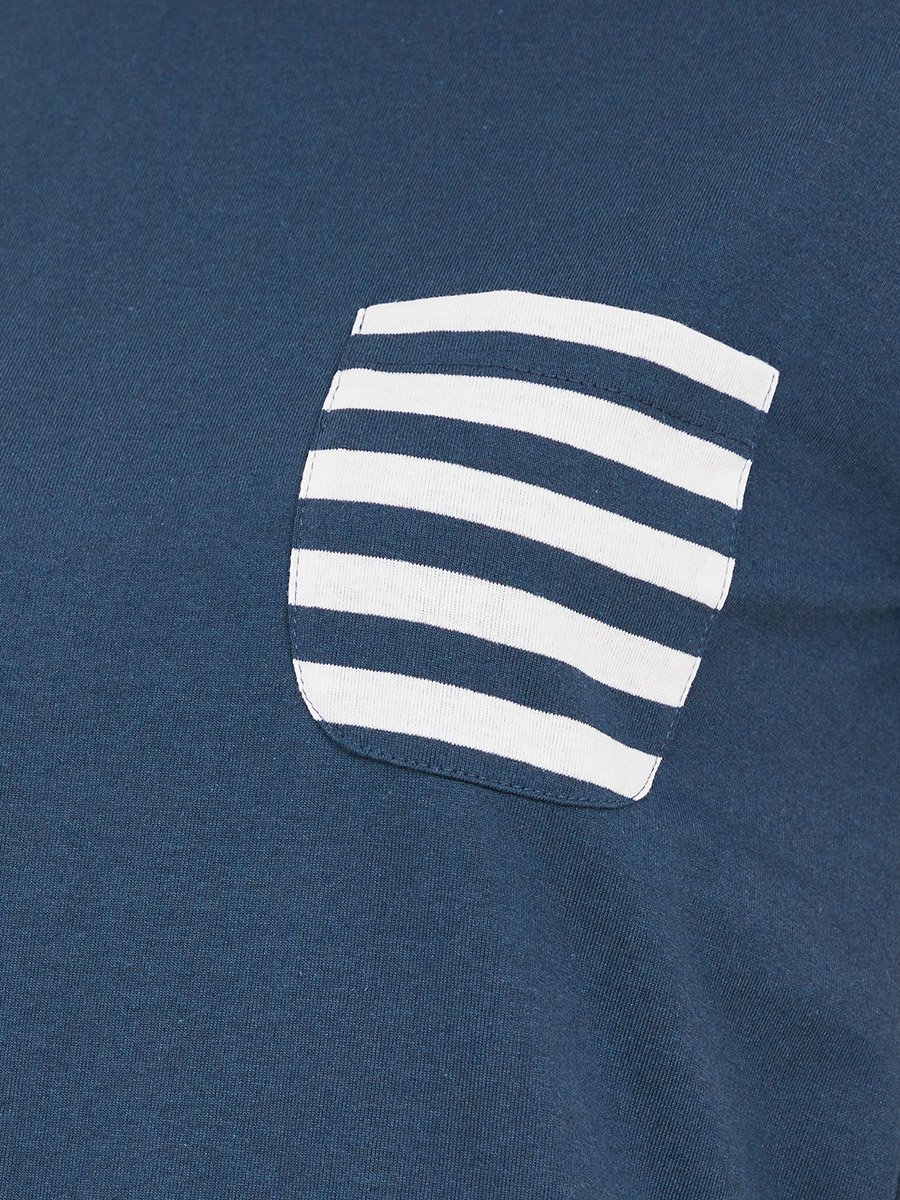 Cotton Striped Pocket T-Shirt and Pyjama Set