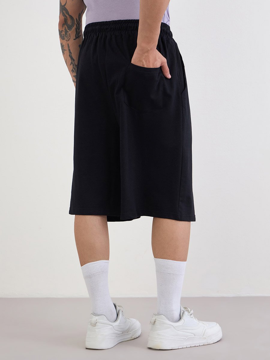 City Vibes Print Oversized Shorts