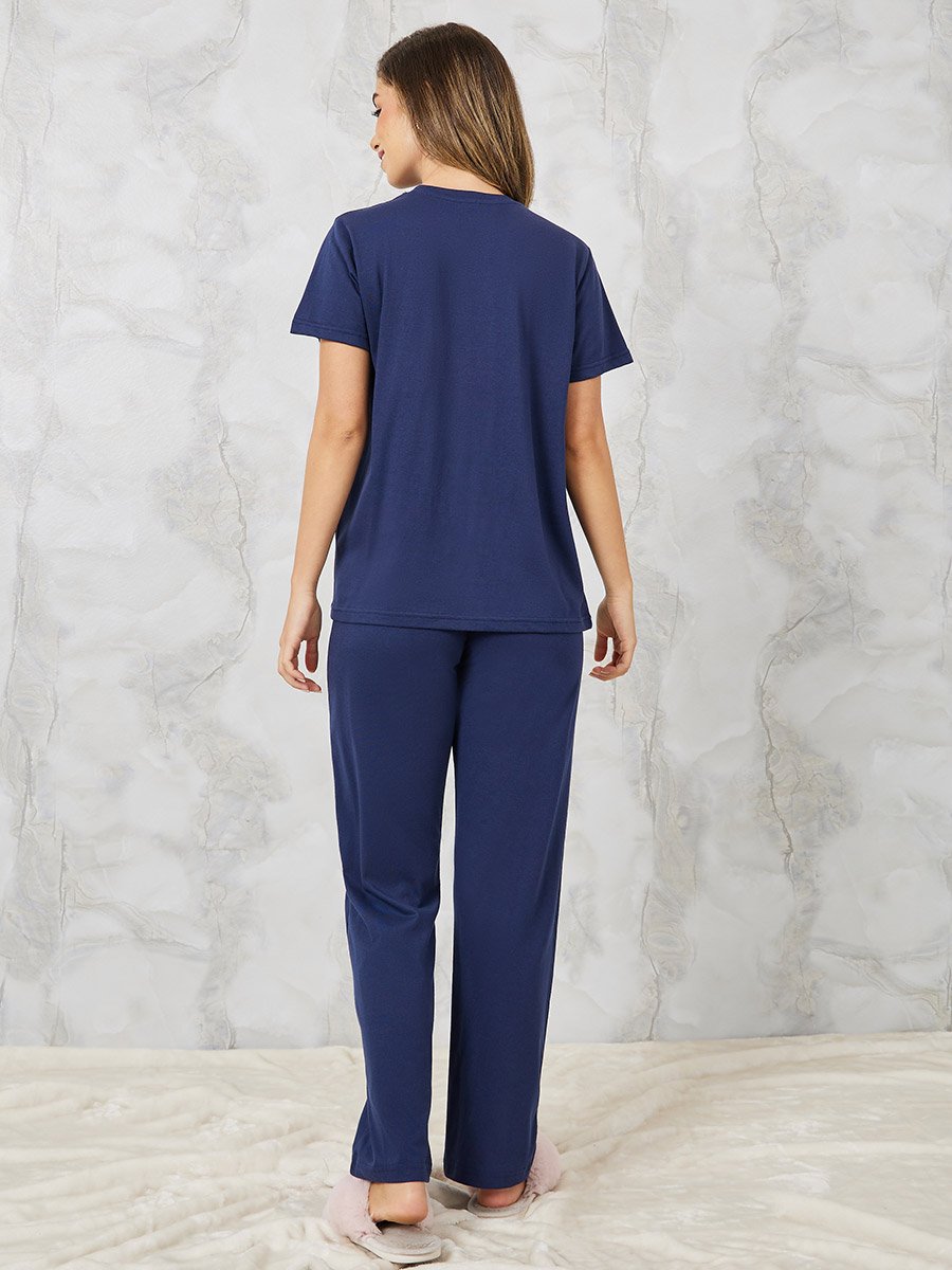 Aztec Print Pocket Short Sleeves T-Shirt and Pyjama Set