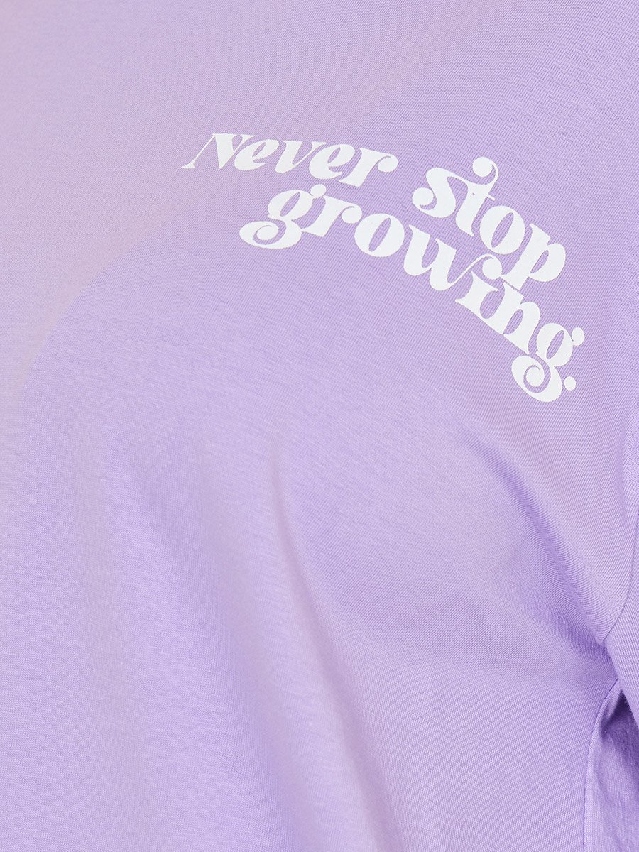 Oversized Slogan Longline 100% Cotton T-Shirt