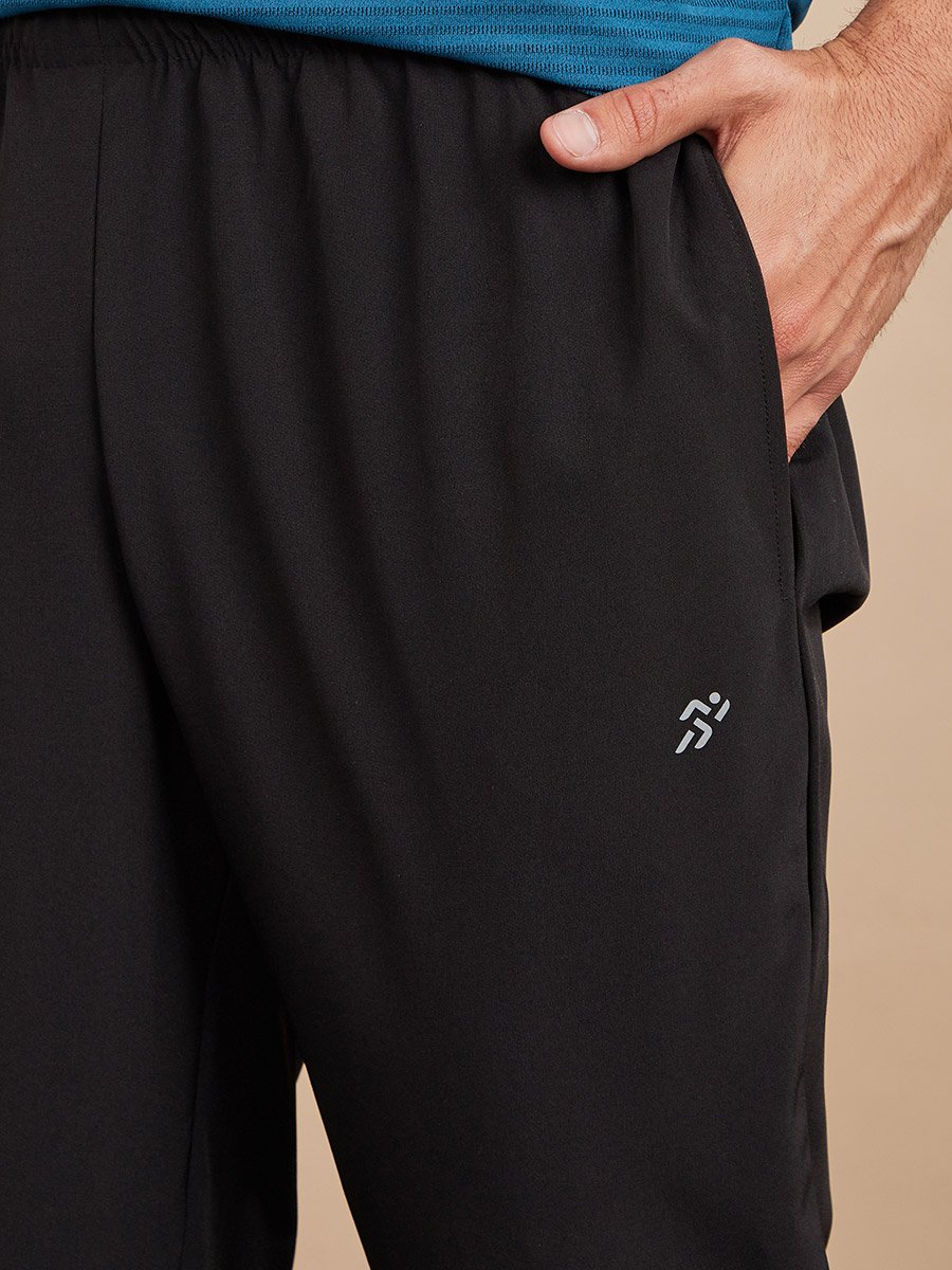 Woven Running Track Pants with Zip Hem